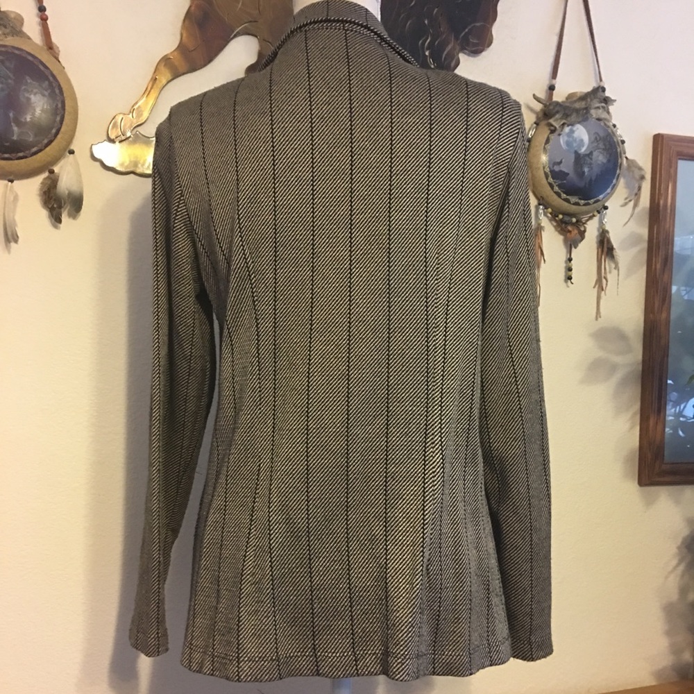 Ingredients Tan/Black Pattern Button Front Jacket - image 4